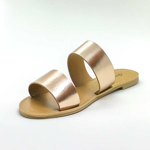 LAST PAIR🚨 Rose Gold Two Band Slides - Picture 5 of 5